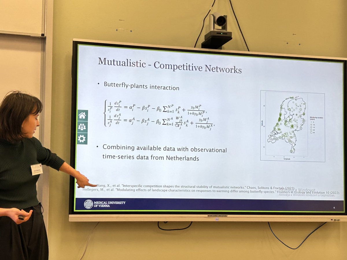 🦠🦋 In the second session, our ESRs Frederik Thomsen, Frank Bastian and @HanaKrakovska delved into the topics of control theory, models of time-varying cancer extinction and mutualistic-competitive interactions.