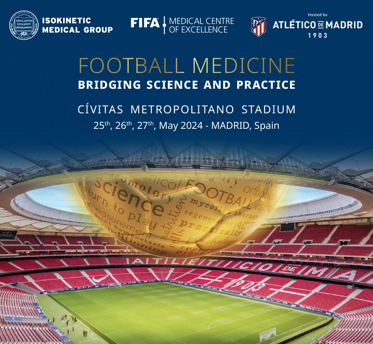 The global Football Medicine community gathers in MADRID this May at the conference of the year.⚽ Will YOU be there? #isoK24👇 🏟️ 31st Isokinetic Conference 📍 Madrid @Metropolitano @Atleti stadium 📅 25-27 May 2024 Lineup, Programme & Registration➡️isokineticconference.com