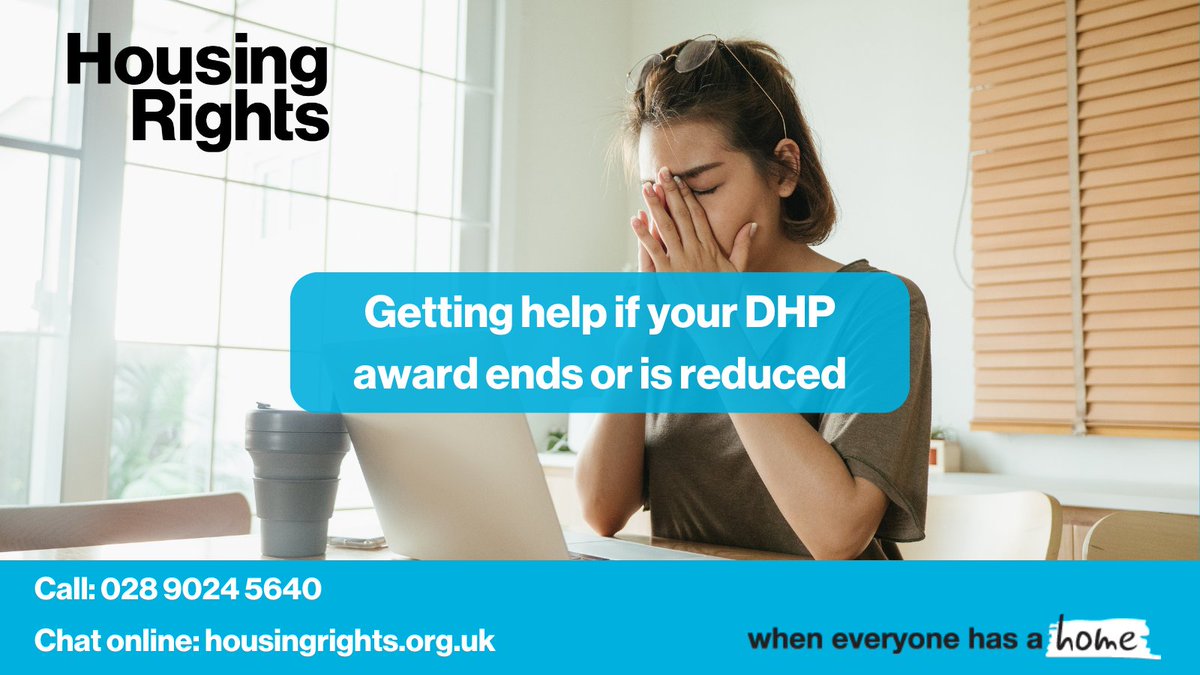 You might be worried if you got a letter to say your DHP award has ended or been reduced. Contact us if you’re worried about how this will affect you. We can talk you through your options to avoid falling behind on rent. ☎️028 9024 5640 💻housingrights.org.uk