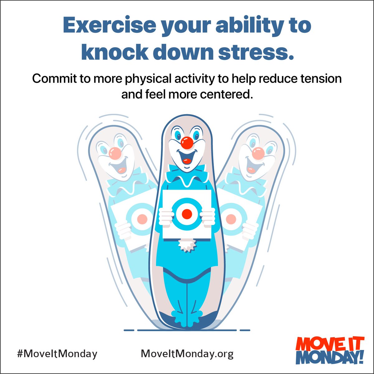 Physical activity isn't just good for your body, it's also good for your mind, especially when it comes to fighting stress. Find out how a little @HealthyMonday exercise can help you start your week stress-free at: ow.ly/s6bO50QsziR #MoveItMonday