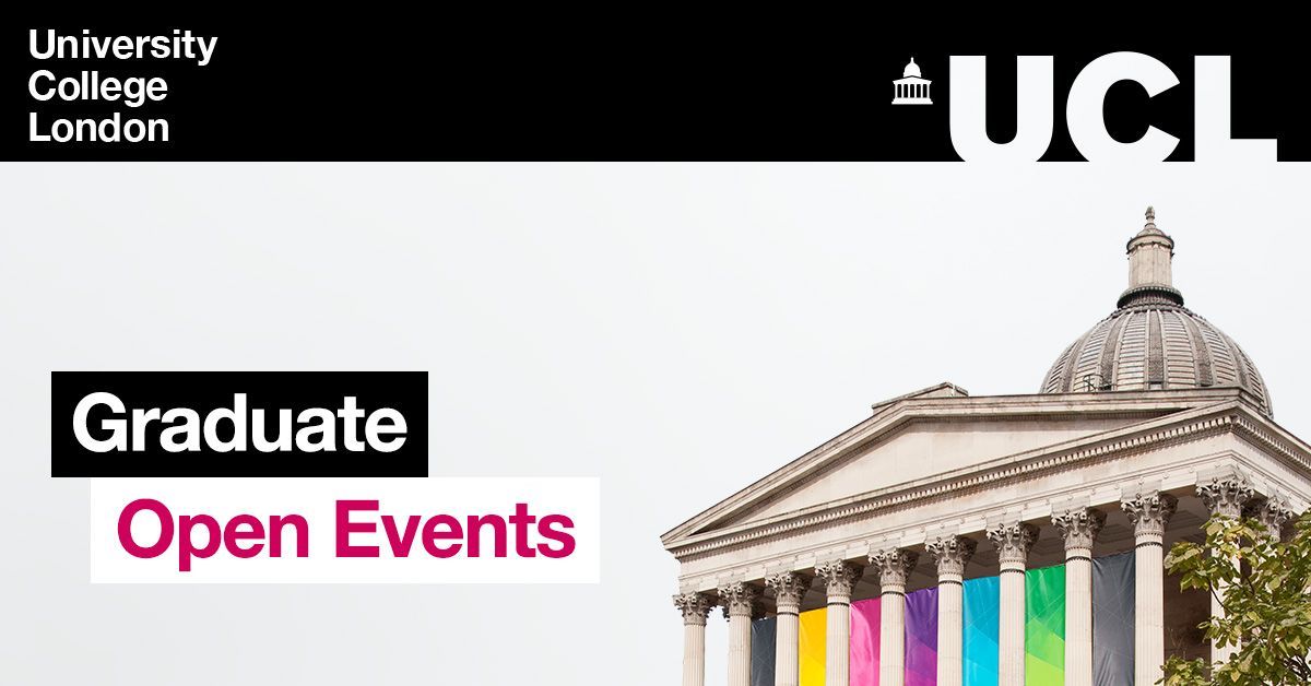 Two weeks until the first of our virtual Open days! They are free to attend and open to all, so why not come along? buff.ly/3toMf5D #UCLGraduateEvents