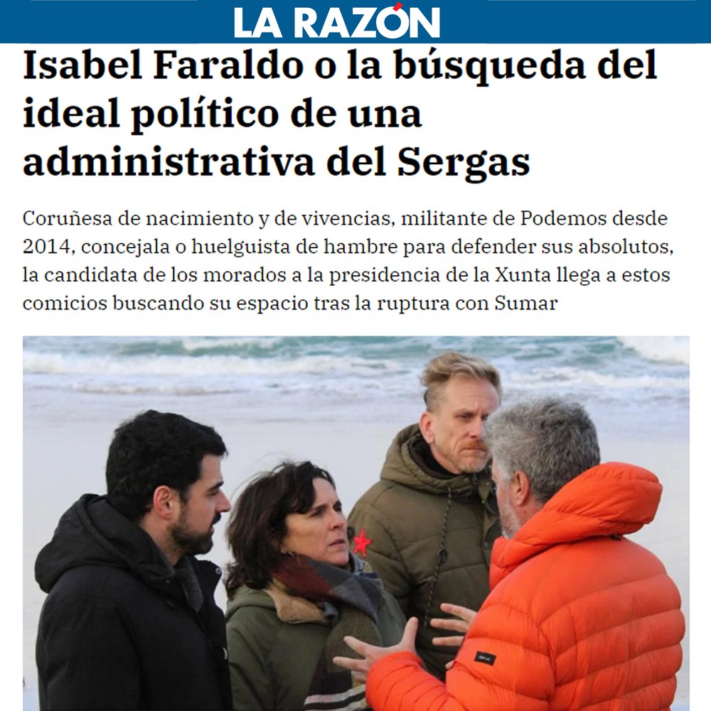 Podemos_Galicia's tweet photo. Queres coñecer máis de preto á nosa candidata?

Le sobre @isabelfaraldo 👇
https://t.co/025Y0xPRFF https://t.co/FN2guJQ7z5