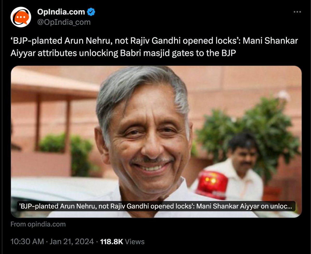 #ManiShankarAiyar,biggest Campaigner of #BJP strikes again....!!!!
#RamLallaVirajman