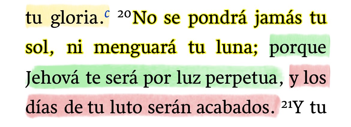 Por fin, la oscuridad de este mundo se habrá terminado. Las tinieblas que oscurecen el pensamiento y la conducta serán dispersadas por la poderosa luz del Señor YHWH. Entonces, el conocimiento y verdad serán plenos, habrá gozo y felicidad.#PrimeroDios #Isaias60 #rpsp