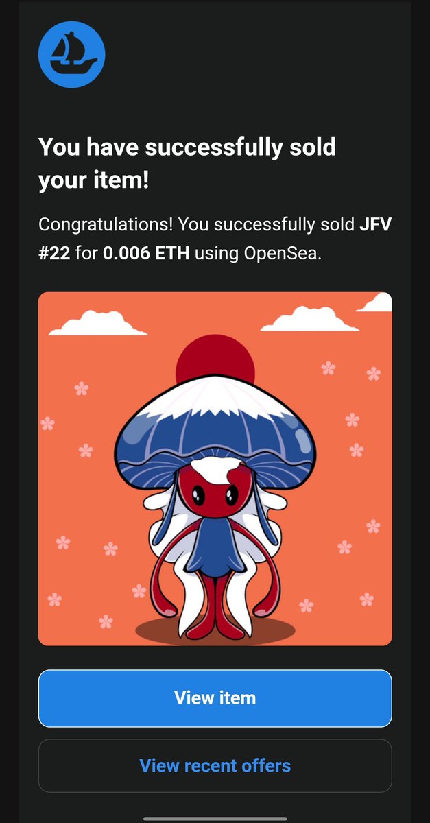 JFV #22 has been sold.
Big thanks to <a href="/DogeDestinyApp/">Doge Destiny🐶</a> for adopting 🥰😭❣️❣️❣️❣️
Thank you for your support 🥰❤️😍

#NFTCommunity #jellyfishverse