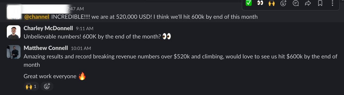 Half a milli plus months 💶