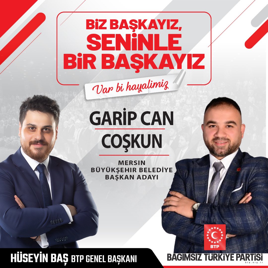 Mersin Büyükşehir Belediye Başkan Adayımız İktisatçı - İş İnsanı Garip Can Coşkun olmuştur. Hayırlı olsun. Mersinimize hayırlı olsun. @GCanCoskun #MersinKazanacak