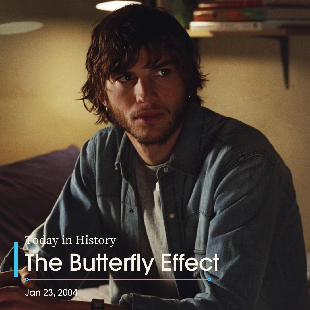 moviefone's tweet image. Today In History | #TheButterflyEffect was released on Jan 23, 2004.
Starring #AshtonKutcher, #AmySmart, and #EricStoltz.
🍿 movief.one/the-butterfly-…
#moviefone #movie #TodayInHistory