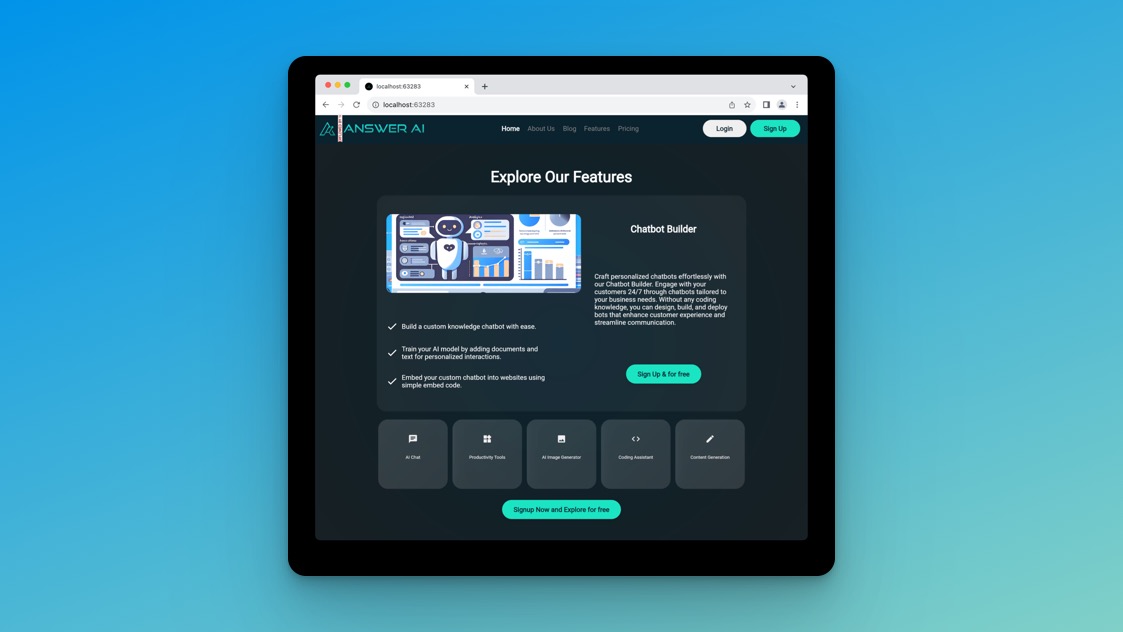 Answerai_tech's tweet image. I started working on Answer AI about a year ago.

I have always tried to make the app better, via UI, functionality and features, but didn&apos;t do much about the welcome screen/landing page.

was working on it since 3 days, just published a new updated landing page

thoughts?