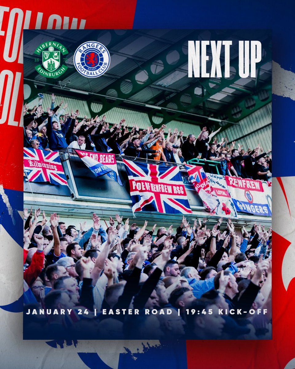 🚌 Next Up | A trip to Easter Road

📺 RangersTV subscribers outside the UK can watch the match live.