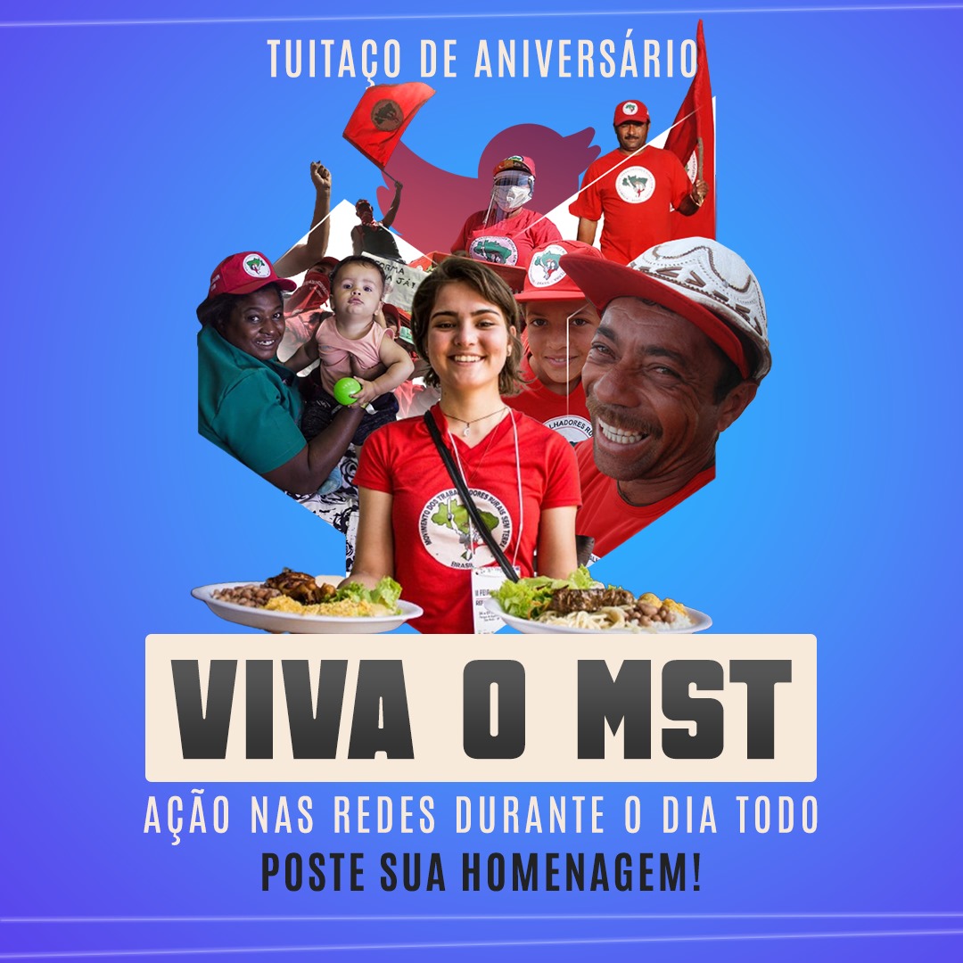 🌱 #VIVAOMST 
✊🏿🚩VIVA O MST! 40 ANOS DE LUTA PELA DEMOCRATIZAÇÃO DA TERRA NO BRASIL
#MST40ANOS #TodosPelaReformaAgrária