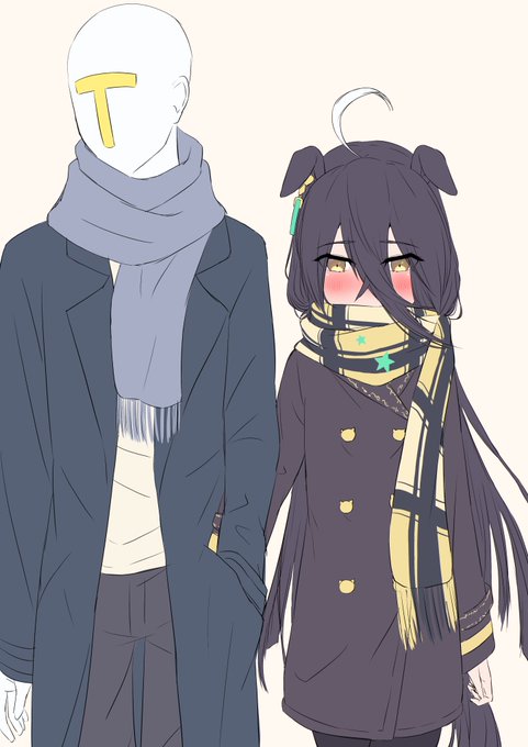 「coat yellow scarf」 illustration images(Latest)