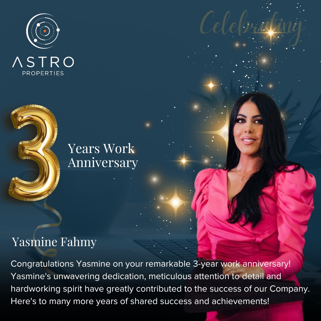 🎉 Astro Work Anniversary🌟

Congratulations Yasmine! 
Cheers Yasmine on reaching an impressive 3-year work milestone!

#AstroAnniversaries #AstroPride #congratulations #TeamAstro #TogetherWeGrow #employee