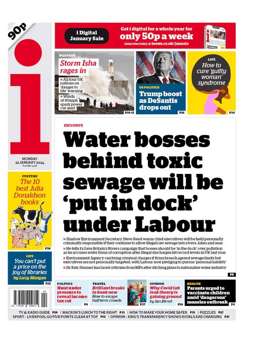 Labour rightly & noisily are waving a big stick at the water industry over sewage pouring into our rivers & on to our beaches But they ignore the key point: privatisation has failed. Water is an essential resource & should be in public hands as it is everywhere else in Europe