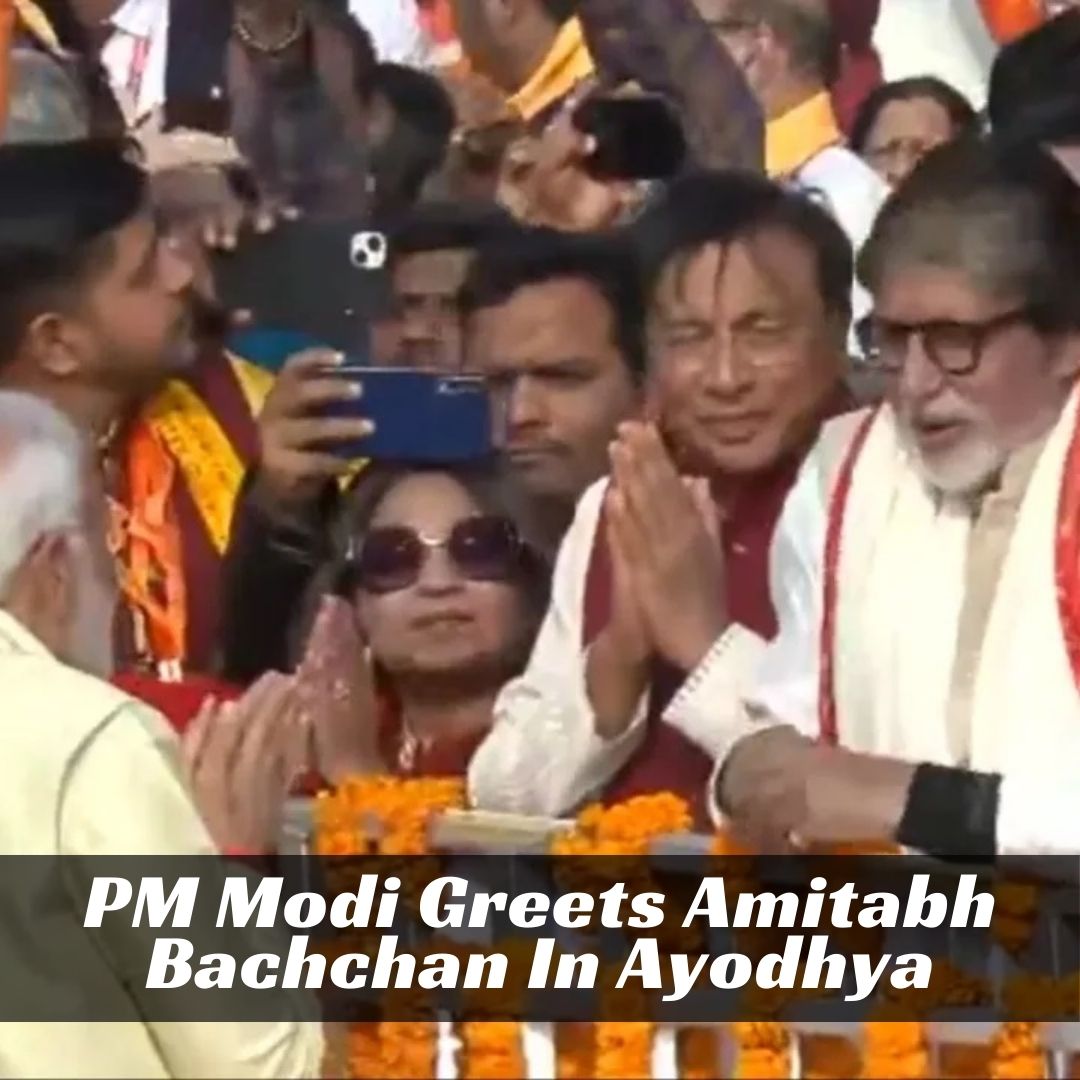 Following the consecration ceremony, PM Modi addressed a gathering of over 7,000 people in Ayodhya and greeted all guests including Amitabh Bachchan .

#ayodhya #AyodhyaDham #ayodhyarammandir #AyodhyaRamTemple #amitabbachan
#narendramodi