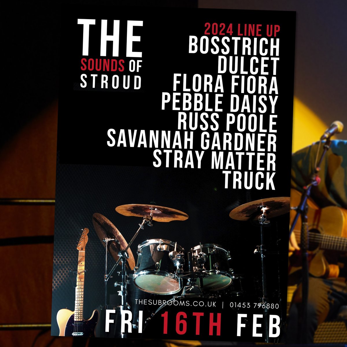 flora fiora (@florafioramusic) on Twitter photo Join us at the The Subscription Rooms, Stroud on February 16th!
You can buy £10 tickets, here: bit.ly/4946954
There are other great artists performing, too: Bosstrich, Dulcet, Pebble Daisy, <a href="/russpoolemusic/">Russ Poole</a>, <a href="/savgardnermusic/">Savannah Gardner</a>, Stray Matter & Truck
Hope you can make it! Join us at the The Subscription Rooms, Stroud on February 16th!
You can buy £10 tickets, here: bit.ly/4946954
There are other great artists performing, too: Bosstrich, Dulcet, Pebble Daisy, <a href="/russpoolemusic/">Russ Poole</a>, <a href="/savgardnermusic/">Savannah Gardner</a>, Stray Matter & Truck
Hope you can make it!