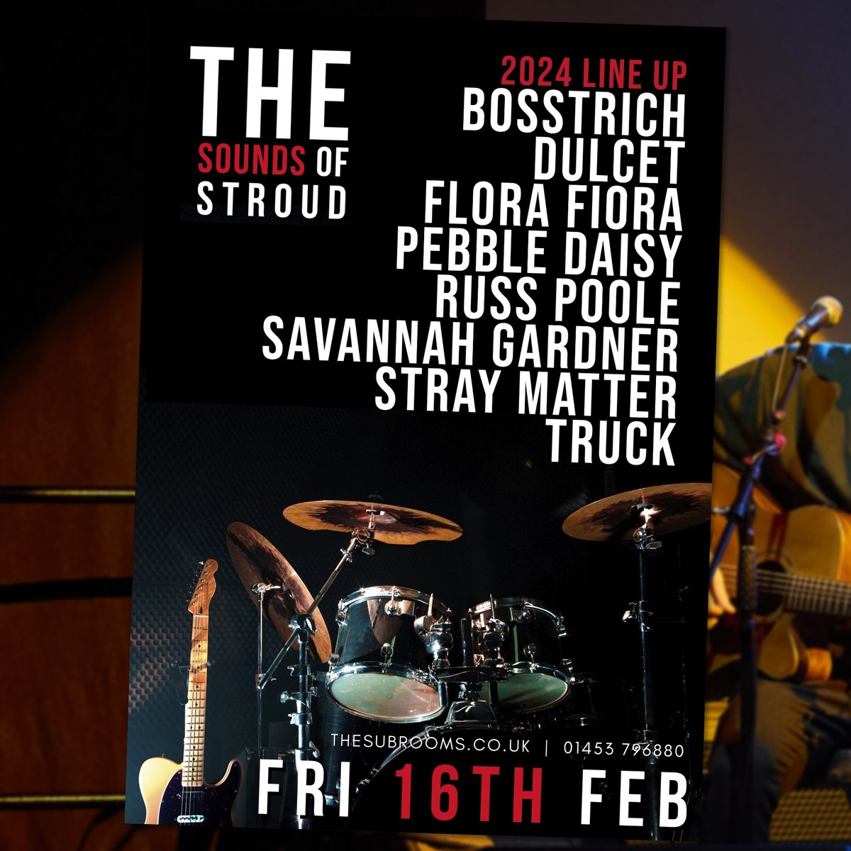 Join us at the The Subscription Rooms, Stroud on February 16th! You can buy £10 tickets, here: bit.ly/4946954 There are other great artists performing, too: Bosstrich, Dulcet, Pebble Daisy, @russpoolemusic, @savgardnermusic, Stray Matter & Truck Hope you can make it!