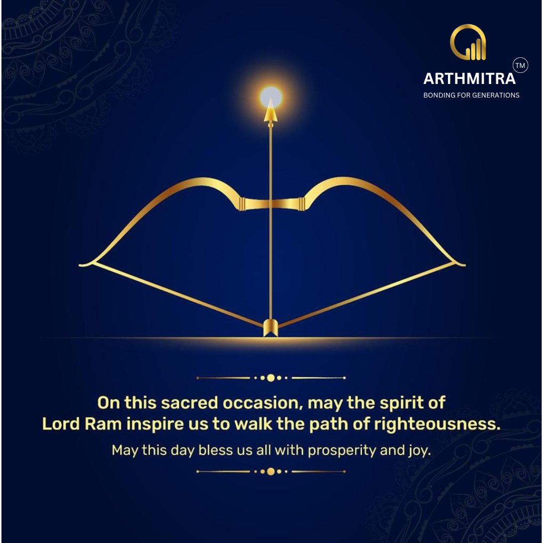 TeamArthmitra's tweet photo. Arthmitra Financials extends warm and joyous wishes on the auspicious occasion. May the divine blessings of Lord Rama bring prosperity, success, and harmony to your lives. May this sacred day inspire us all to embody the values of righteousness and virtue!

#jayshreeram https://t.co/T7uRA6AvJn