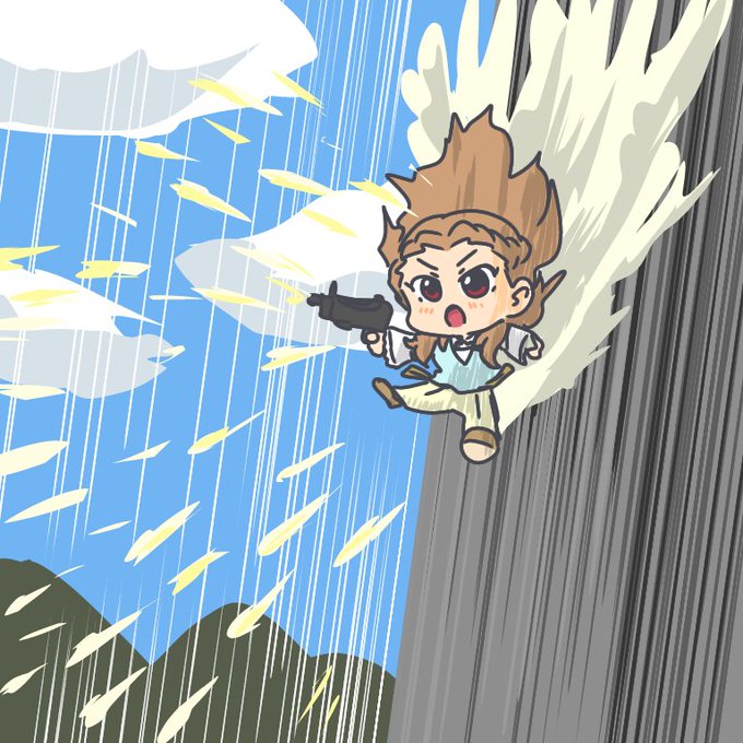 「brown hair flying」 illustration images(Latest)