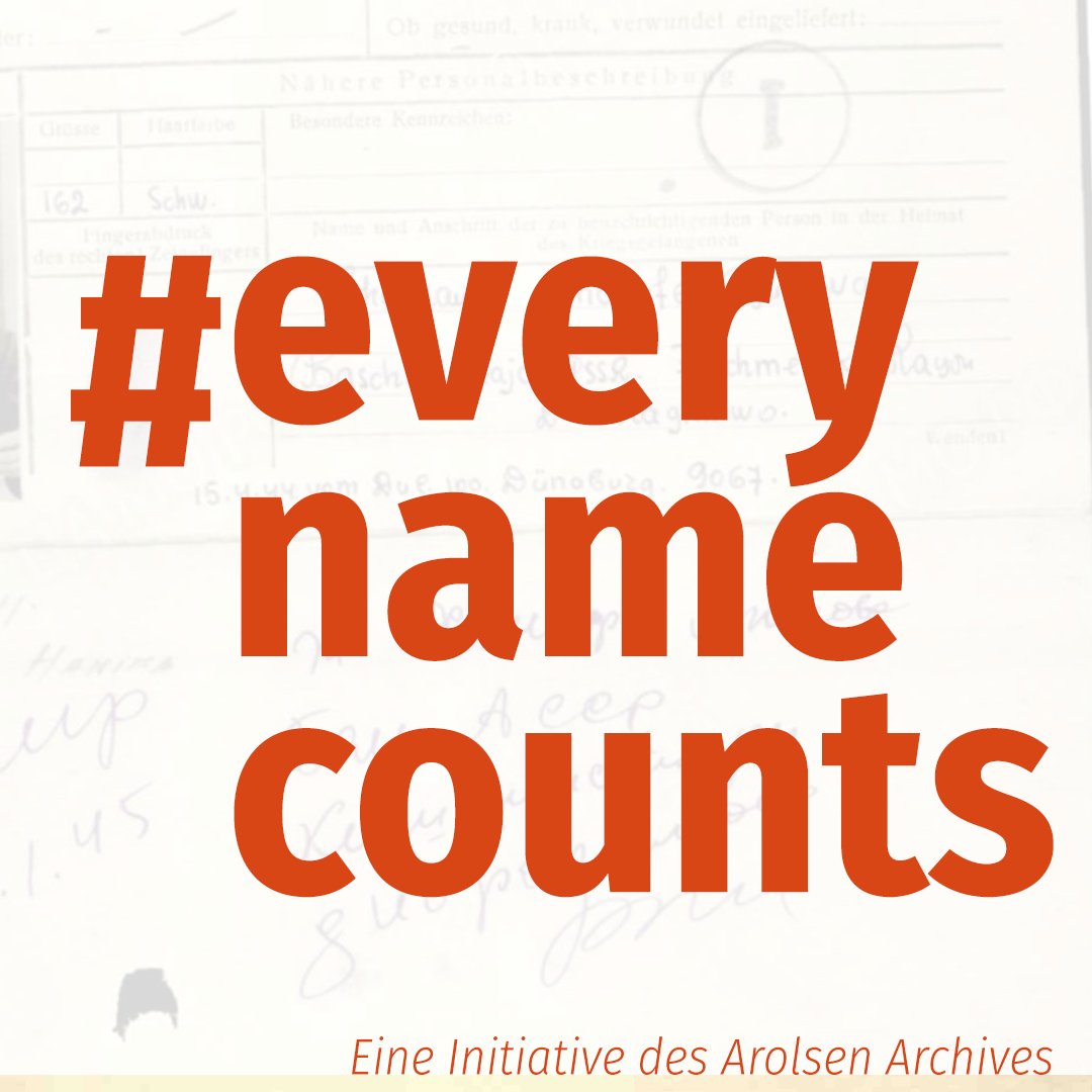 Jeder Name zählt – gemeinsam bewahren wir Erinnerung und leisten Aufklärung. Heute ist der Start der #everynamecounts-Challenge des <a href="/ArolsenArchives/">Arolsen Archives</a>! Ziel: 30.000 Dokumente bis zum Holocaust-Gedenktag am 27.01. digitalisieren. ↘️ everynamecounts.arolsen-archives.org! #HolocaustGedenken
