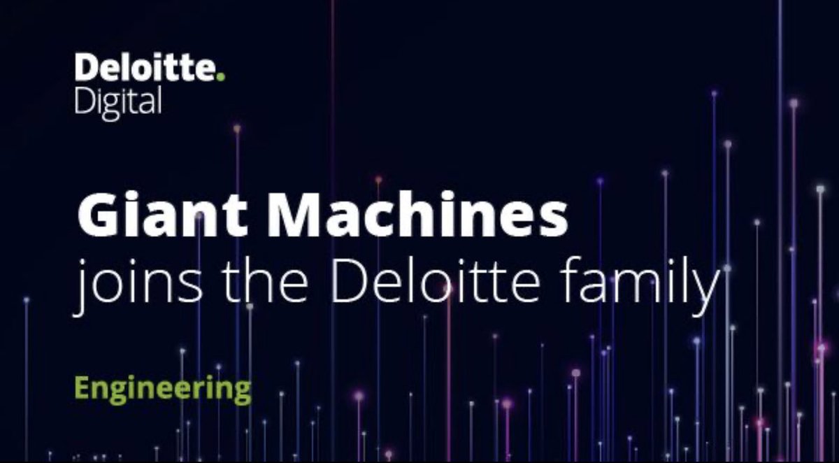 Welcome Giant Machines to the @DeloitteDigital family. www2.deloitte.com/us/en/pages/ab…