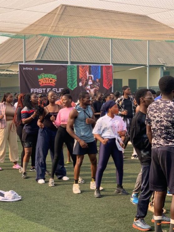 MistaSam_'s tweet photo. Who says workouts can't be fun? Our dance aerobics event was a blast
#ExploreWithInfinixClub
#XclubFitFam https://t.co/IGQomcw4Tp
