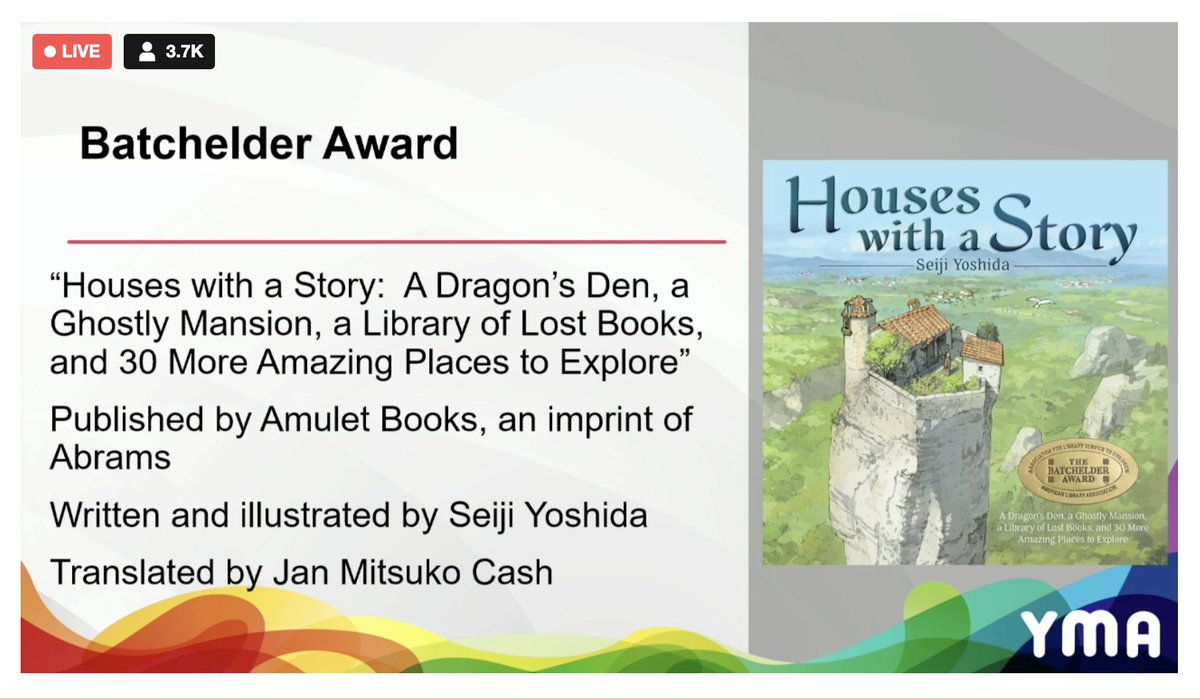 Wonderful news! #HousesWithAStory by @yoshida_seiji is the winner of the 2024 Batchelder Award. A huge round of applause for this incredible achievement! 👏🎉 #alayma24 #LibLearnX24