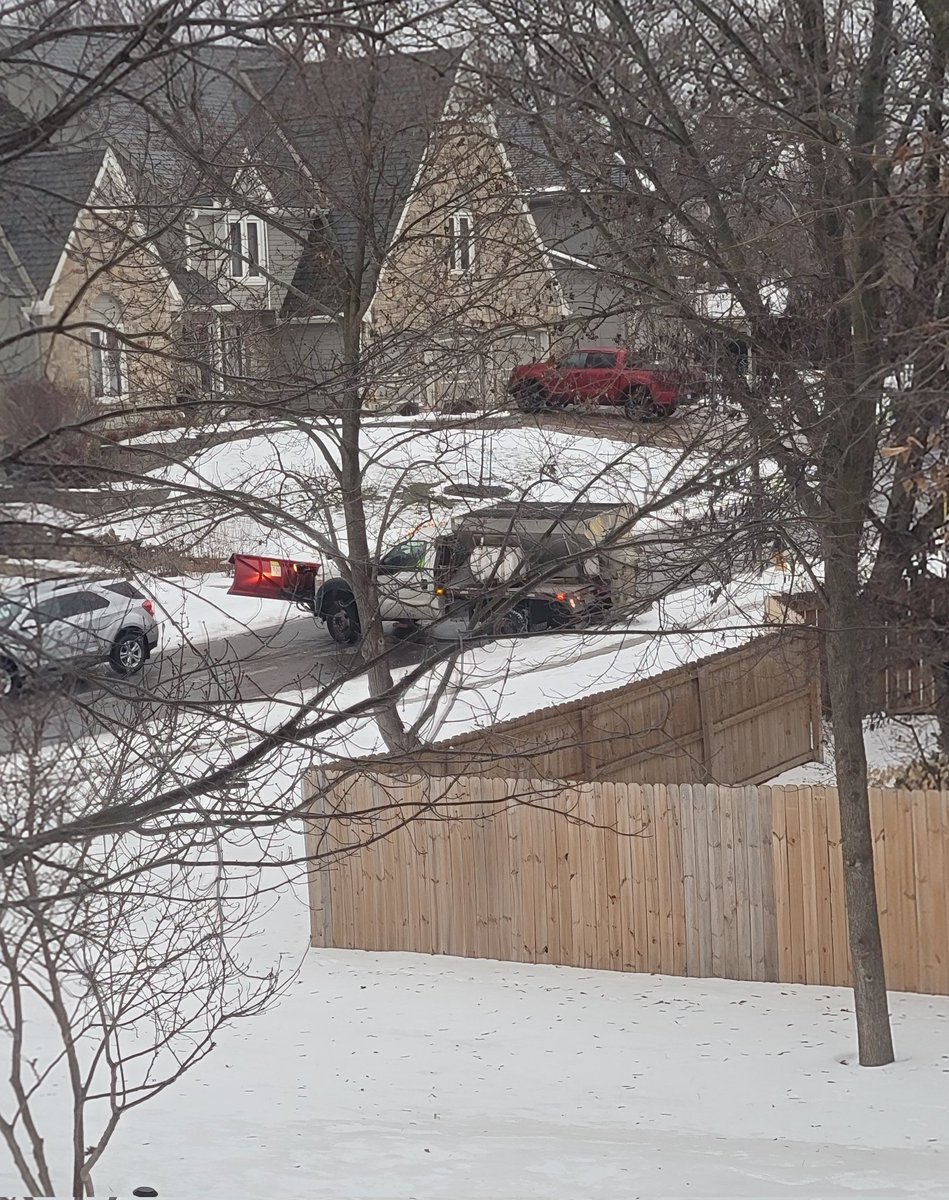 DarelMason's tweet image. Even the salt truck is stuck in my neighborhood.

@fox4kc @KCTV5

#icestorm #shawneeks