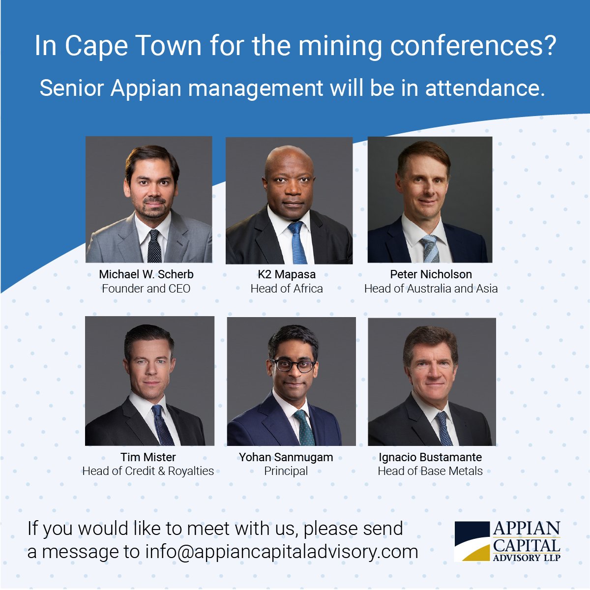 Interested in a chat with some of our key decision makers? Then send us an email ASAP as there is limited availability. #capetown #conference #Mining