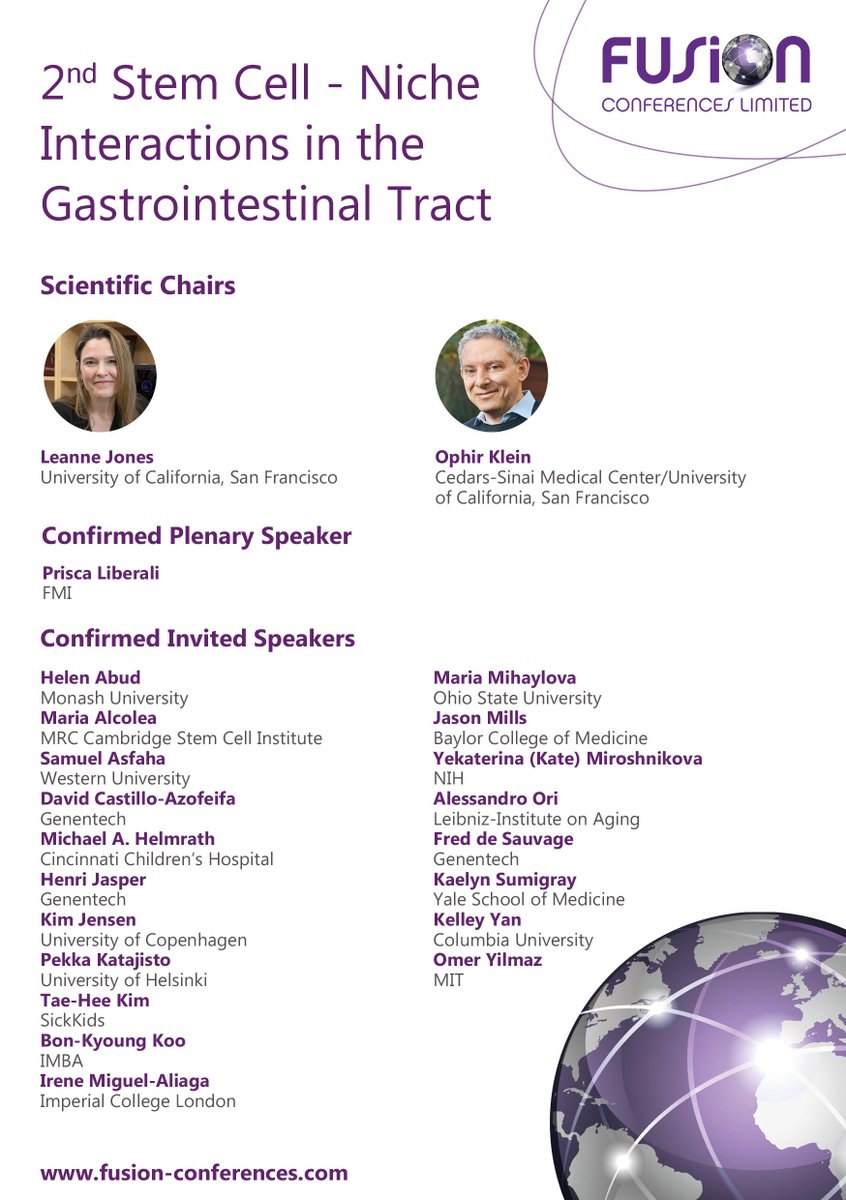‼️Final week for short talk submissions‼️ Join Chairs @OphirKlein & @JonesLabUCSF at the 2nd Stem Cell - Niche Interactions in the Gastrointestinal Tract Conference, 07-10 May 2024, Cancun. Programme & info: bit.ly/3Y8yOBN #stemcell #gastrointestinal #stemgastro24