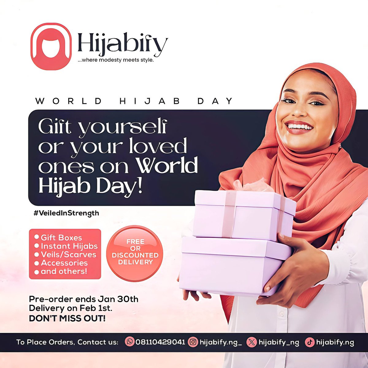Hijabify_ng's tweet photo. Looking to get a loved one a gift on World Hijab Day? @Hijabify_ng got you covered. https://t.co/xF9jfgikMQ
