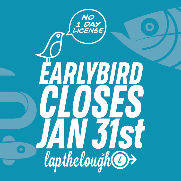 LapTheLough's tweet photo. EARLYBIRD CLOSES less than 2 WEEKS
grab some BIG DISCOUNTS before then!
• 10% off individual entry
• 15% off group entry
• 14% off Lap 18 jersey
• 10% off all Stena ferries from GB to NI/ROI
Sign up: https://t.co/1uy8N98kUi
#LoveTheLough #Lap18 https://t.co/U0ikHwPxzR