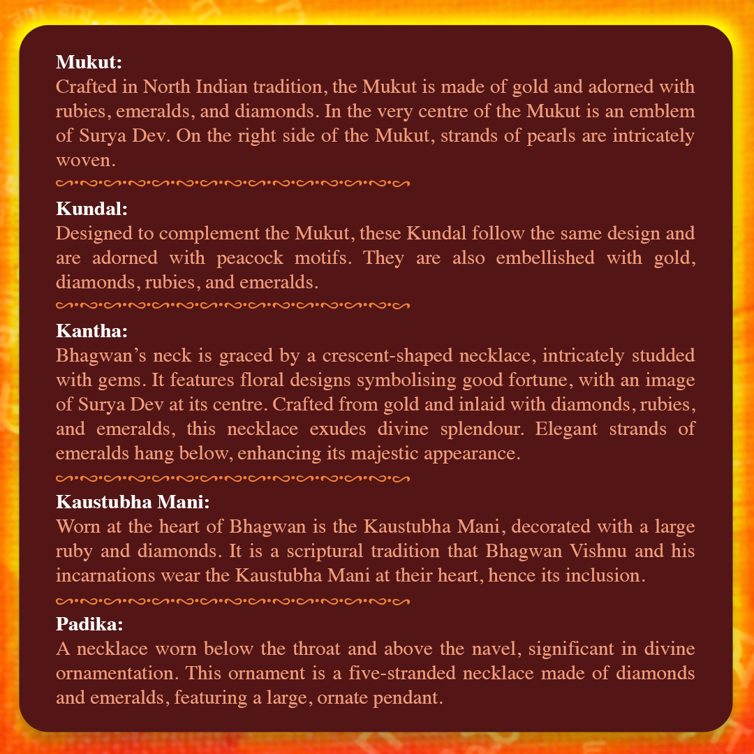 Ornaments Worn by Sri Ram Lalla in Ayodhya