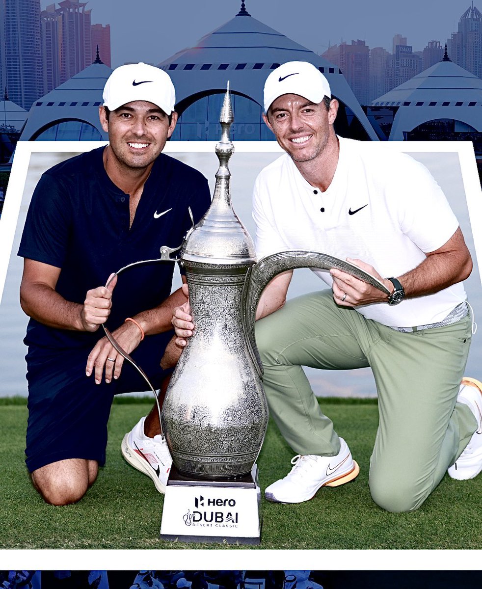 Worthy winners of a fantastic golf tournament . Congrats @haza136 and @McIlroyRory @DubaiDCGolf Definitely one of our favourite stops on tour