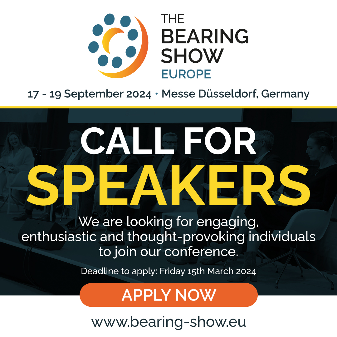 thebearingshow's tweet photo. We are looking for enthusiastic individuals to join @thebearingshow conference, taking place 17-19 September 2024 in Düsseldorf. 

If you would like to light up the stage and have your say, apply by Friday 15th March: https://t.co/qLuTrQlfsl

#TBS24 #TheBearingShow https://t.co/P8xZyHJG62