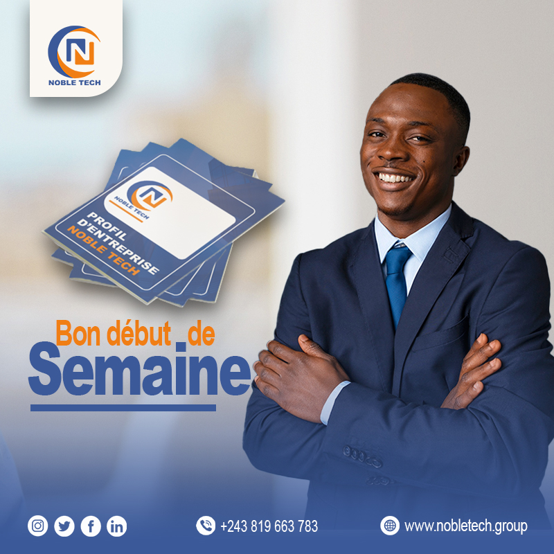 NOBLETECH9's tweet image. Nous vous souhaitons une semaine pleine de détermination et de succès.
Bon début de semaine !

Nous sommes joignable au

📞 +243 819 663 783
🌐 nobletech.group 

#souhait #nobletech #technologie