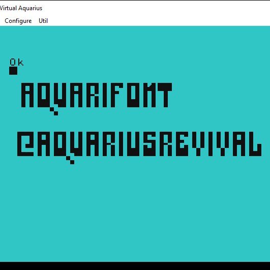 AquariusRevival's tweet image. The "G" is purposefully left blank b/c I'm still chewing on it. #Aquarifont2 #MattelAquarius #AnalogProgramming #RetroProgramming #5amBathrobeProgramming
