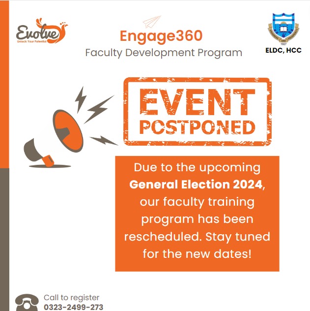 evolveplc's tweet photo. Due to the current commitments of interested faculty members, especially those from government institutes who are diligently involved in election training and preparing for election duties, we find it necessary to postpone the planned Faculty Training Program. https://t.co/du5aE6L5Mx