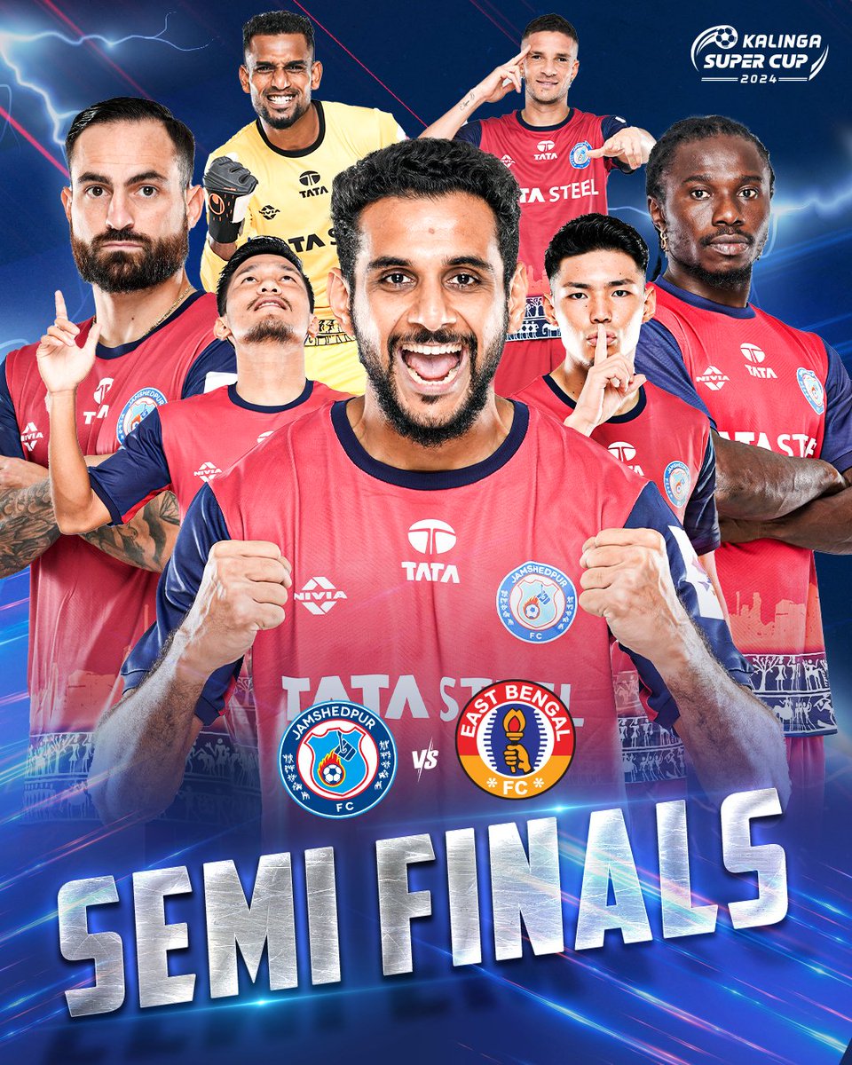 JamshedpurFC's tweet image. Brace yourselves for a football showdown! ⚽🏆

Jamshedpur FC faces East Bengal FC in the Kalinga Super Cup Semi-Final on January 24th. 

#JamKeKhelo #KalingaSuperCup #football #indianfootball