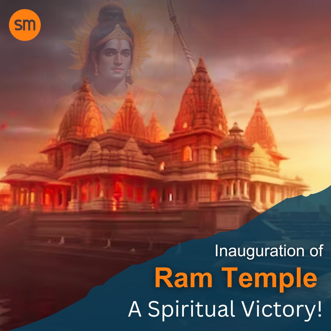 SmartzMinds's tweet photo. The inauguration of Ram Temple marks a spiritual victory that resonates through the ages.🕊️🌟 🙏

#jaishriram #rammandir #ram https://t.co/vy1OLGp8Qn