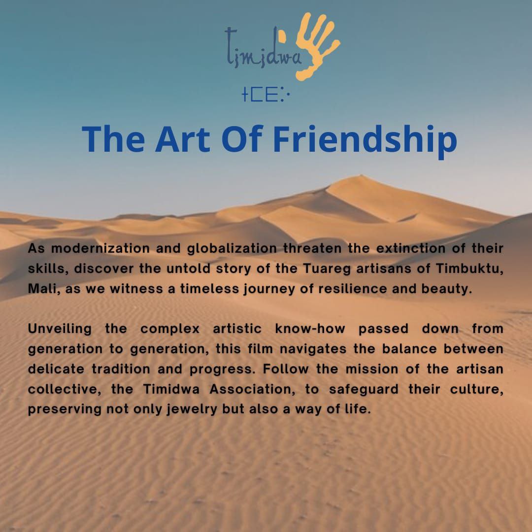 OrgTimidwa's tweet photo. The Art of Friendship: The preservation of Tuareg Culture Through Craftsmanship.

#associationtimidwa
#timbuktu #mali #artisans #tradition #culture #africa #tuaregjewelry #Lartdelamitie
#bijouxtouareg #tombouctou
#madeinmali #ForTheCulture https://t.co/yPaaHl6x0G