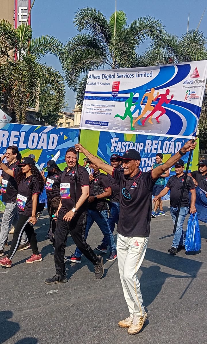 Allied Digital at the #TataMumbaiMarathon 2024! #Allieddigital