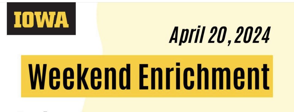 Are you looking for an extended learning opportunity for your curious child? Look no further than our spring Weekend Enrichment offerings! To learn more and to register, visit belinblank.org/weekend/
#GiftedPAGE