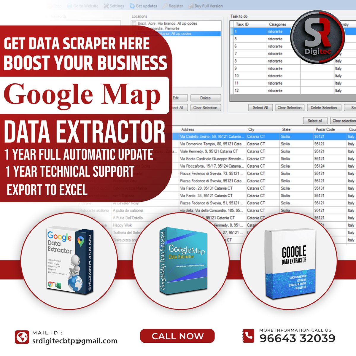 Srdigitec's tweet image. 💥💥 Get Data Scraper Here  💥💥
Google Map Data Extractor 
📈 Boost Your Business 📈
SR Digitec
☎️ Contact No :- +91 9664332039, 9024745518
#dataextractor #scraper #datascraper #Googlemapdataextractor #googlemapextractor