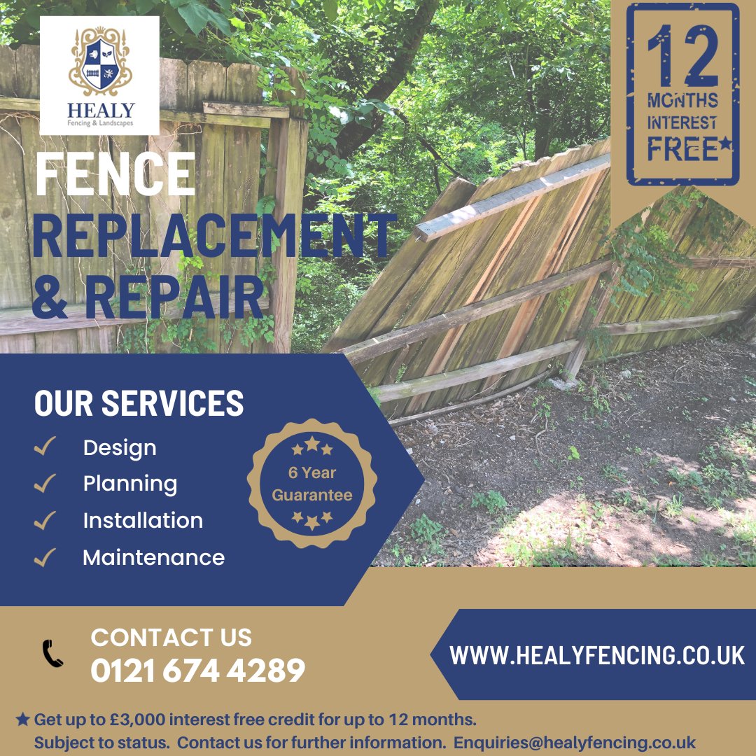 Storm Isha had a run in with your fences?
Send photos of your fencing damage to us via FB Messenger or enquiries@healyfencing.co.uk and we'll get a quote over to you asap.
Whether it's fencing replacement or repair, we've got you 📷
#Fencing #StormDamage #Redditch #Solihull