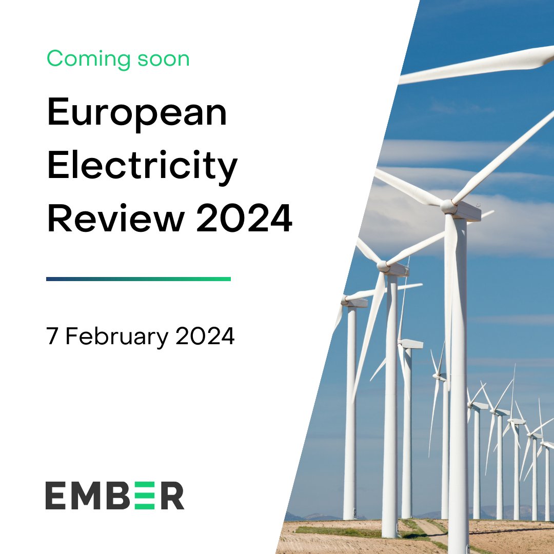 ember_energy's tweet photo. SOON | The EU saw renewables like solar and wind producing a record 1/5 of electricity in 2022, rising to more than 1/4 by mid-2023  ☀️🌪️

Has the EU’s energy transition picked up pace since then? Find out in our upcoming #EER24 https://t.co/aapxCTNI2g