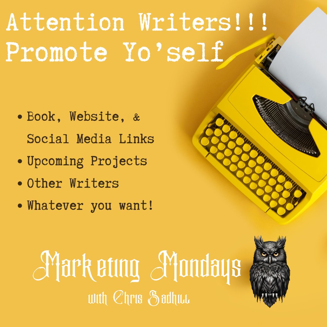 #Marketingmondays are for you @Followers! Share your books, links, events, and everything in between! #SelflessPromotion the shit out of your beautiful art. Let's lift each other! Like & Share #writingcommunity #authorslift #poetrycommunity #writerslift @writers #amwriters