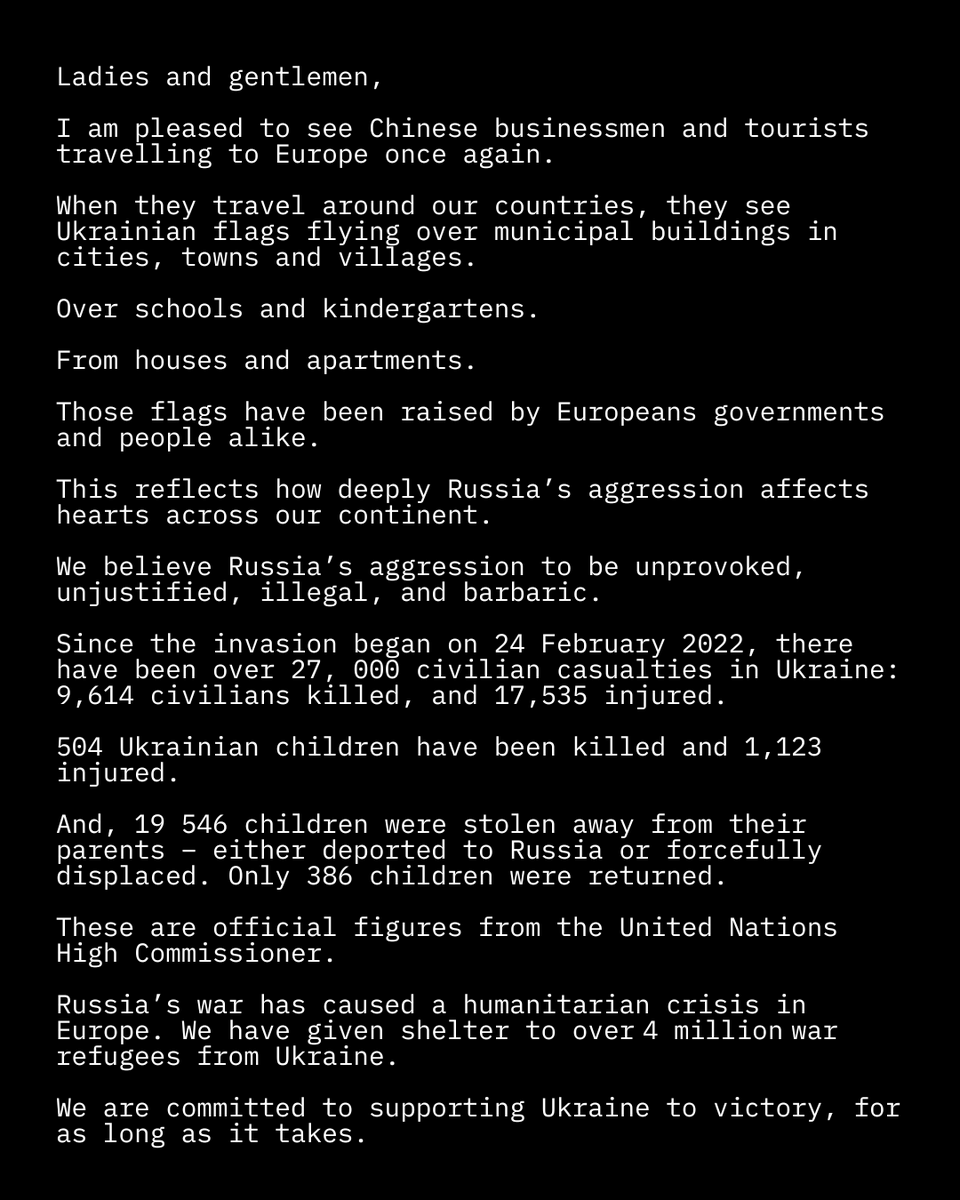 Ko Dombrovskis teica Ķīnā?

Iesaku LPV iepazīties ar viņa vizītes saturu un nodotajiem vēstījumiem.

Vai Šlesera grupai bija drosme to teikt?

Te ir viens no piemēriem, Dombrovska pilna runa Tsinghua Universitātē Pekinā:
eeas.europa.eu/delegations/ch…