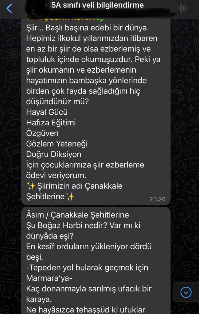 ttugceofficial's tweet photo. İstanbul’da bir devlet ortaokulunda 5. Sınıf öğrencilerine verilen ara tatil ödevini aşağıya ekliyorum. Bir yetişkinin bile ezberlemesi imkansız olan bu şiiri 10 yaşında bir çocuk nasıl ezberler? Ödev verilmesin denmişken üstelik?? @Yusuf__Tekin @tcmeb @tc_cimer @tcbestepe https://t.co/4tsa84zIHn
