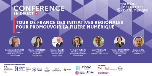 Pour le lancement de la #SemaineNumérique, je participe au Salon des métiers du #numérique de <a href="/FTravail_PDL/">France Travail Pays de la Loire</a> 
▶️Présentation des événements phares en #AuvergneRhôneAlpes
▶️Promotion de la filière
 
Merci <a href="/mchongwanumeric/">Martine Chong-Wa</a> pour l'invitation 🤝
#AvecFranceTravail <a href="/FTravail_ARA/">France Travail Auvergne-Rhône-Alpes</a>